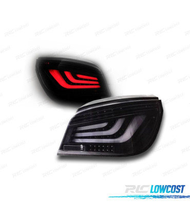 FAROLINS TRASEIROS BMW E60 LCI 07-10 LIGHT BAR FUMADO