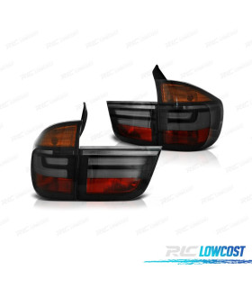 FAROLINS TRASEIROS BMW X5 E70 07-10 LIGHT BAR FUMADOS