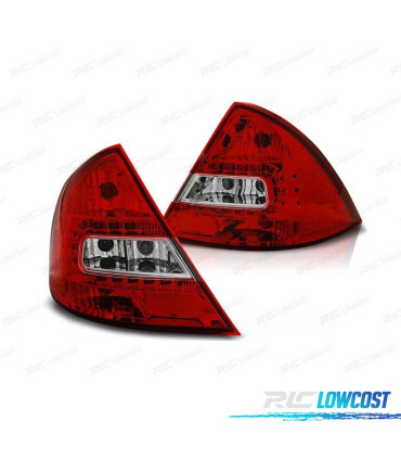 FAROLINS TRASEIROS FORD MONDEO MK3 00-07 LED VERMELHO CROMADO