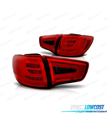 FAROLINS TRASEIROS KIA SPORTAGE 09-14 LIGHT BAR VERMELHO FUMADO