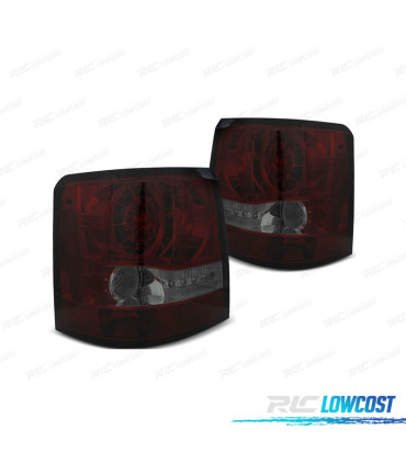 FAROLINS TRASEIROS RANGE ROVER SPORT 05-09 LED VERMELHO FUMADO