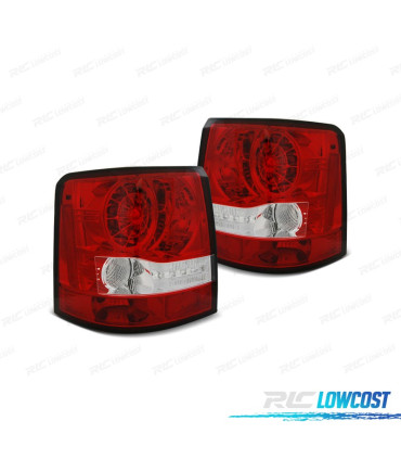 FAROLINS TRASEIROS RANGE ROVER SPORT 05-09 LED VERMELHO CROMADO