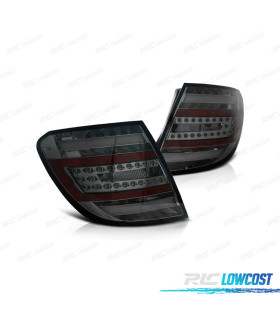 FAROLINS TRASEIROS PARA MERCEDES CLASSE C W204 KOMBI 07-11 LIGHT BAR CROMADO FUMADO
