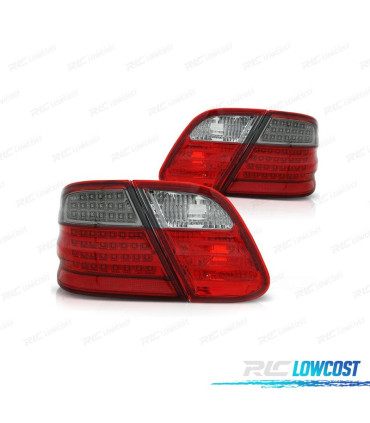 FAROLINS TRASEIROS MERCEDES CLK W208 97-02 LED VERMELHOS FUMADOS