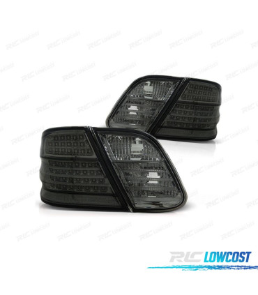 FAROLINS TRASEIROS PARA MERCEDES CLK W208 97-02 LED FUNDO CROMADO FUMADO