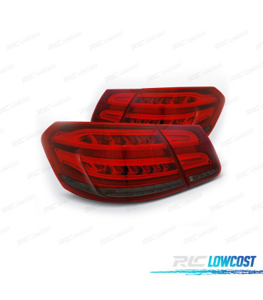 FAROLINS TRASEIROS LED MERCEDES CLASSE E W212 09-13 VERMELHO FUMADO
