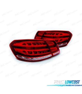 FAROLINS TRASEIROS MERCEDES CLASSE E W212 09-13 LIGHT BAR VERMELHO CROMADO