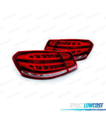 FAROLINS TRASEIROS MERCEDES CLASSE E W212 09-13 LIGHT BAR VERMELHO CROMADO