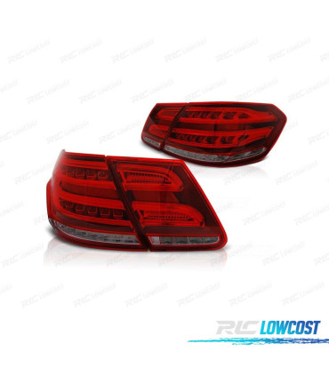FAROLINS TRASEIROS MERCEDES CLASSE E W212 09-13 LIGHT BAR VERMELHO FUMADO