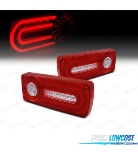 FAROLINS PARA MERCEDES CLASSE G W463 LIGHT BAR FUNDO VERMELHO CROMADO