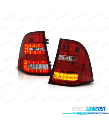 FAROLINS TRASEIROS PARA MERCEDES ML W163 98-05 LED VERMELHO