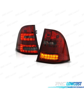 FAROLINS TRASEIROS PARA MERCEDES ML W163 98-05 LED FUMADO VERMELHO