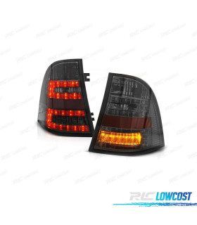 FAROLINS TRASEIROS PARA MERCEDES ML W163 98-05 LED CROMADO FUMADO