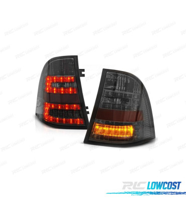 FAROLINS TRASEIROS PARA MERCEDES ML W163 98-05 LED CROMADO FUMADO