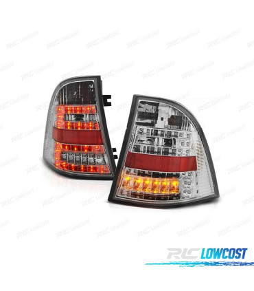 FAROLINS TRASEIROS PARA MERCEDES ML W163 98-05 LED CROMADO