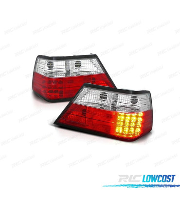 FAROLINS TRASEIROS PARA MERCEDES CLASSE E W124 85-95 LED VERMELHO CROMADO