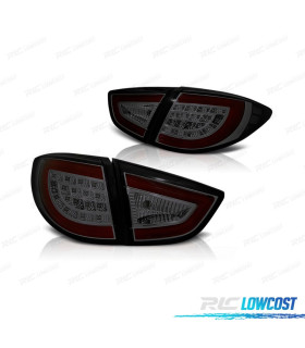 FAROLINS TRASEIROS PARA HYUNDAI IX35 10-13 LIGHT BAR FUNDO PRETO FUMADO