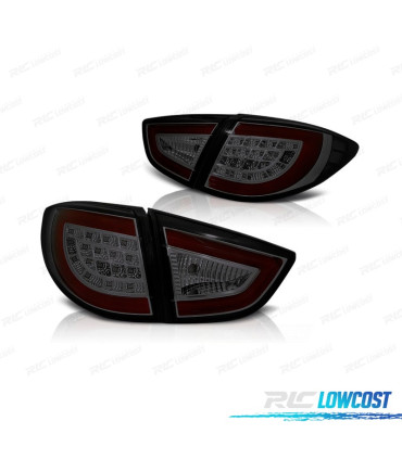 FAROLINS TRASEIROS PARA HYUNDAI IX35 10-13 LIGHT BAR FUNDO PRETO FUMADO