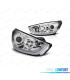 FARÓIS FRONTAIS PARA HYUNDAI IX35 10-13 TUBE LIGHT FUNDO CROMADO