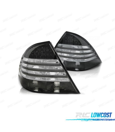 FAROLINS TRASEIROS PARA MERCEDES CLASSE S W220 98-05 LED CROMADO FUMADO