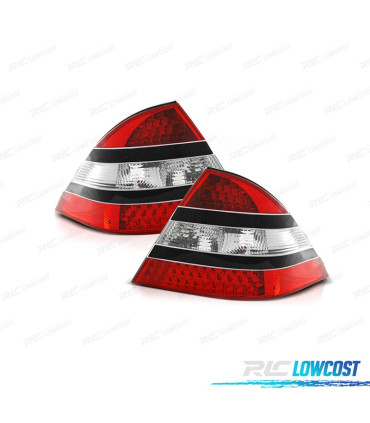 FAROLINS TRASEIROS PARA MERCEDES CLASSE S W220 02-05 LED VERMELHO FUMADO