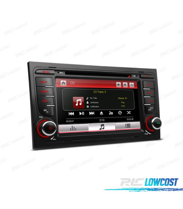 AUTO RADIO 2DIN 7" PARA AUDI A4 B6 B7 00-07 USB GPS TACTIL HD