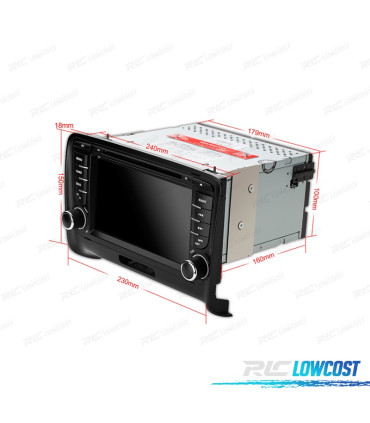 AUTO RADIO 2DIN 7" PARA AUDI TT 06-12 USB GPS TACTIL HD