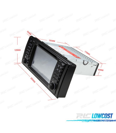 AUTO RADIO 2DIN 7" BMW SERIE 5 E39 95-03 USB GPS TACTIL HD