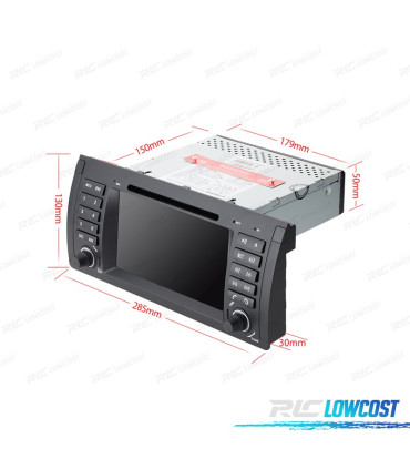 AUTO RADIO 2DIN 7" BMW X5 E53 99-06 SERIE 5 E39 95-03 USB GPS TACTIL HD