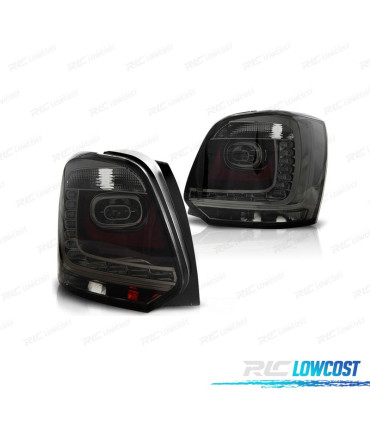 FAROLINS TRASEIROS VOLKSWAGEN VW POLO 6R 09-14 LED FUNDO CROMADO FUMADO