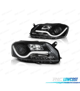 FAROIS FRONTAIS PARA VOLKSWAGEN VW PASSAT B7 10-14 TUBE LIGHT FUNDO PRETO