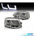 FAROIS FRONTAIS VOLKSWAGEN VW TRANSPORTER T5 10-15 TUBE LIGHT FUNDO CROMADO