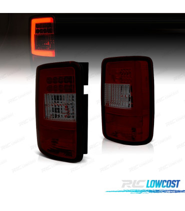 FAROLINS TRASEIROS VOLKSWAGEN VW CADDY 04-10 LED VERMELHO FUMADO