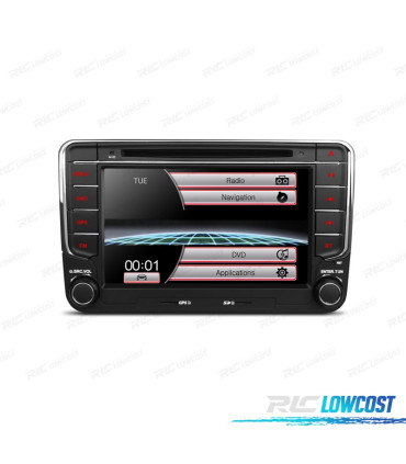 AUTO RADIO 2DIN 7" PARA SEAT SKODA VOLKSWAGEN VW USB GPS TACTIL HD