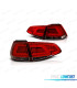 FAROLINS TRASEIROS VOLKSWAGEN VW GOLF 7 12-17 LIGHTBAR VERMELHO CROMADO