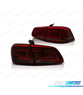 FAROLINS TRASEIROS VOLKSWAGEN VW PASSAT 10-14 LED VERMELHO CROMADO