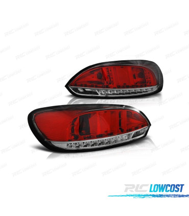 FAROLINS TRASEIROS VOLKSWAGEN VW SCIROCCO 08-14 LED VERMELHO CROMADO