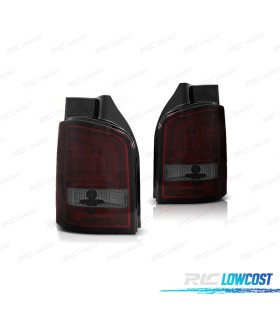 FAROLINS TRASEIROS VOLKSWAGEN VW T5 1P 03-09 LIGHT BAR VERMELHO FUMADO