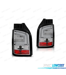FAROLINS TRASEIROS VOLKSWAGEN VW T5 1P 03-09 LIGHT BAR FUNDO CROMADO