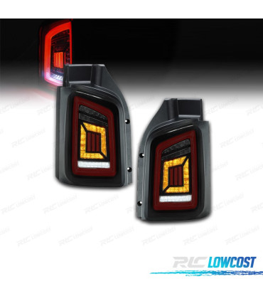 FAROLINS TRASEIROS CARDNA PARA VOLKSWAGEN VW T5 1P 03-09 LIGHT BAR DINAMIC FUNDO VERMELHO FUMADO