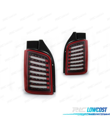 FAROLINS TRASEIROS PARA VOLKSWAGEN VW T5 1P 03-09 LED FUNDO VERMELHO