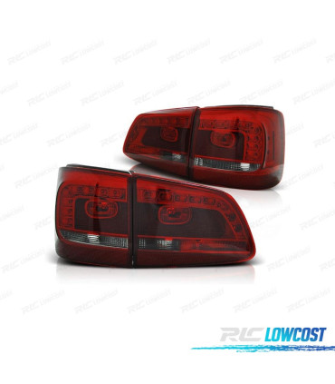 FAROLINS TRASEIROS PARA VOLKSWAGEN VW TOURAN 11-15 LED VERMELHO FUMADO