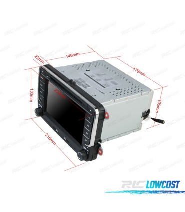 AUTO RADIO 2DIN 7" PARA SEAT USB GPS TACTIL HD 2004-2016