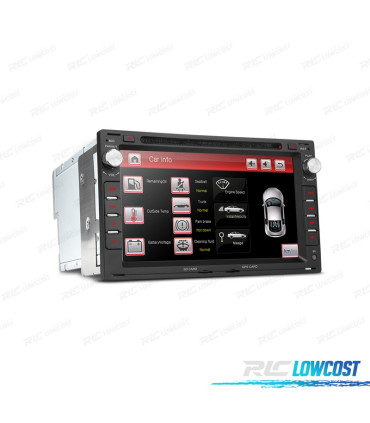 AUTO RADIO ANDROID 10 2DIN 7" PARA VOLKSWAGEN VW USB GPS TACTIL HD