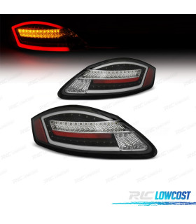 FAROLINS TRASEIROS PARA PORSCHE BOXSTER 987 05-08 LIGHT BAR DINAMIC FUNDO PRETO