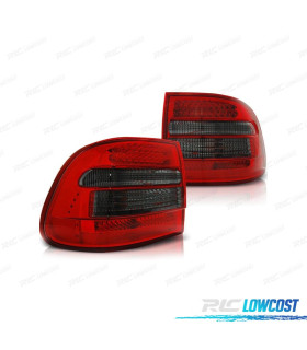 FAROLINS TRASEIROS PORSCHE CAYENNE 03-07 LED FUNDO VERMELHO FUMADO
