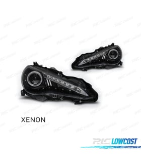 FAROIS FRONTAIS PARA TOYOTA GT86 12- LUZ DIURNA XENON FUNDO PRETO