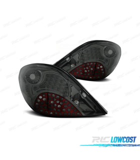 FAROLINS TRASEIROS PARA PEUGEOT 207 06-12 LED CROMADO FUMADO B