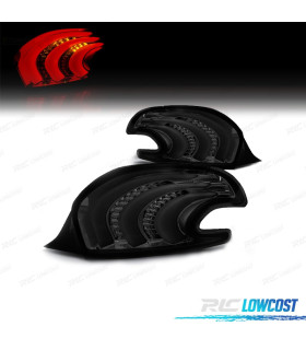 FAROLINS TRASEIROS PARA PEUGEOT 208 12-15 LIGHT BAR FUNDO CROMADO FUMADO