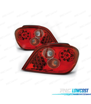 FAROLINS TRASEIROS PARA PEUGEOT 307 01-05 LED FUNDO CROMADO